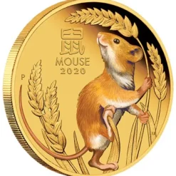 Lunar 3 - Maus - 1/20 Oz Gold farbig 2020