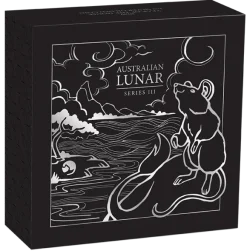 Lunar 3 - Maus - 1 Oz Silber gilded 2020 + Box + CoA *