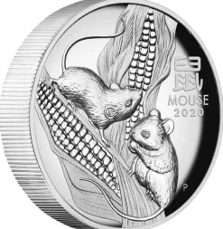 Lunar 3 - Maus - 1 Oz Silber High Relief 2020*