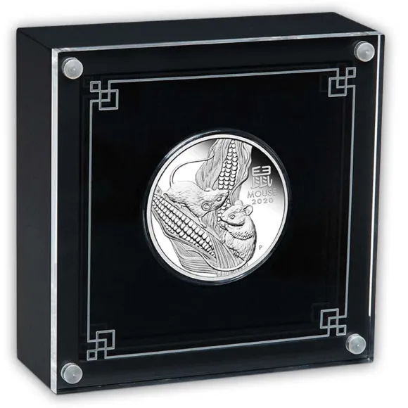 Lunar 3 Maus 1/2 Oz Silber Proof 2020 *