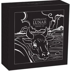 Lunar 3 - Ochse - 1 Oz Silber High Relief 2021 +Box +COA*