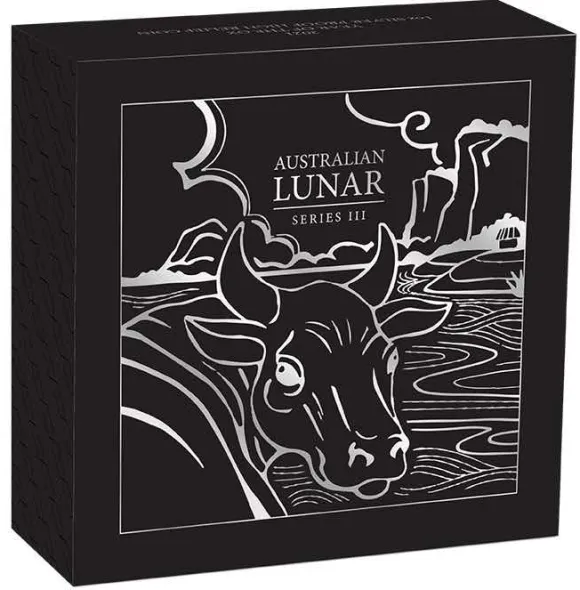 Lunar 3 - Ochse - 1 Oz Silber High Relief 2021 +Box +COA*