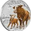 Lunar 3 - Ochse - 1 Unze Silber farbig 2021*