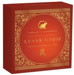Lunar Opal - Maus - 1 Oz Silber Proof +Box +COA*