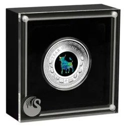 Lunar Opal Ochse 1 Oz Silber Proof 2021 +Box +COA*