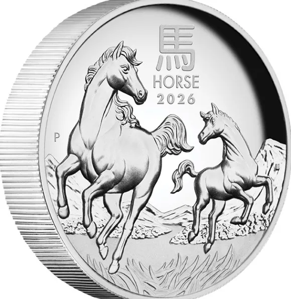 Lunar 3 - Pferd - High Relief 2026 +Box +COA