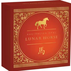 Lunar - Pferd- Opal - 1 Unze Silber 2026 + Box +COA