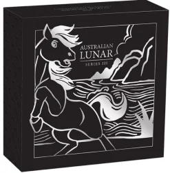 Lunar 3 - Pferd - 1 Oz Silber vergoldet 2026 + Box + CoA