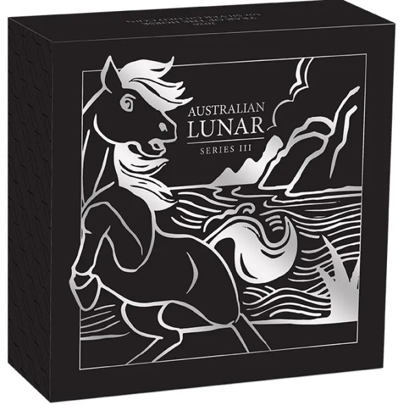 Lunar 3 - Pferd - 1 Oz Silber vergoldet 2026 + Box + CoA