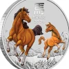Lunar 3 - Pferd - 1 Unze Silber farbig 2026