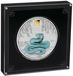 Lunar 3 - Schlange - 1 KG Silber Privy Mark Gold 2025 + Box + COA