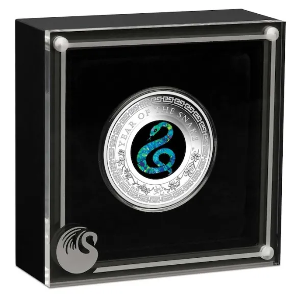Lunar - Schlange - Opal - 1 Unze Silber 2025 + Box +COA*