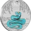 Lunar 3 - Schlange- 1/2 Unze Silber farbig 2025