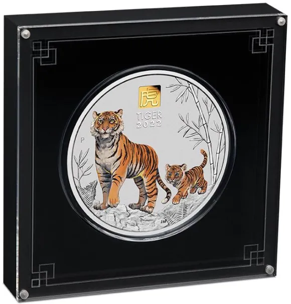 Lunar 3 - Tiger - 1 KG Silber Privy Mark 2022 +Box +Zertifikat*