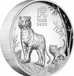 Lunar 3 - Tiger - 1 Oz Silber High Relief 2022 +Box +Zertifikat*