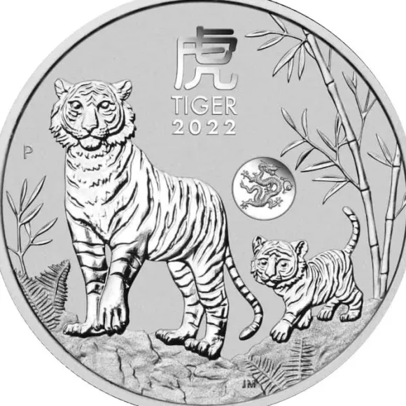 Lunar 3 - Tiger - Privy Mark - 1 Unze Silber 2022*