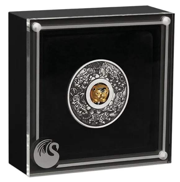 Lunar - Tiger - Rotating 1 Unze Silber 2022 + Box + COA*