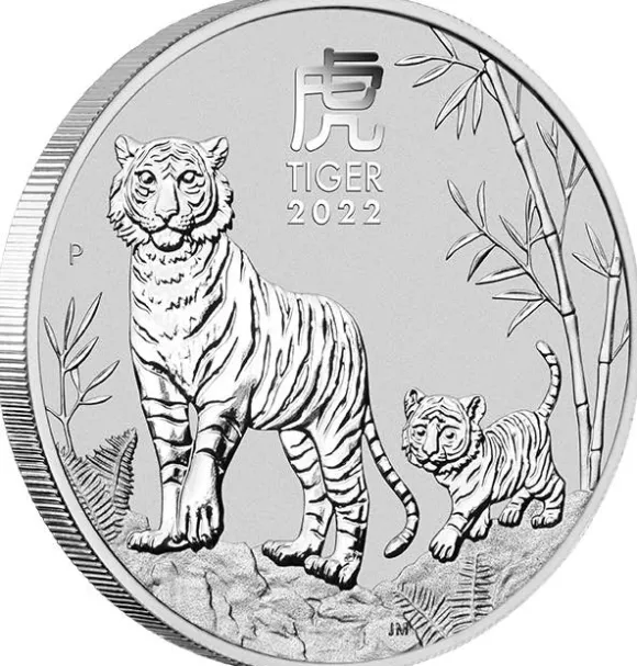 Lunar 3 - Tiger - 5 Unzen Silber 2022 *