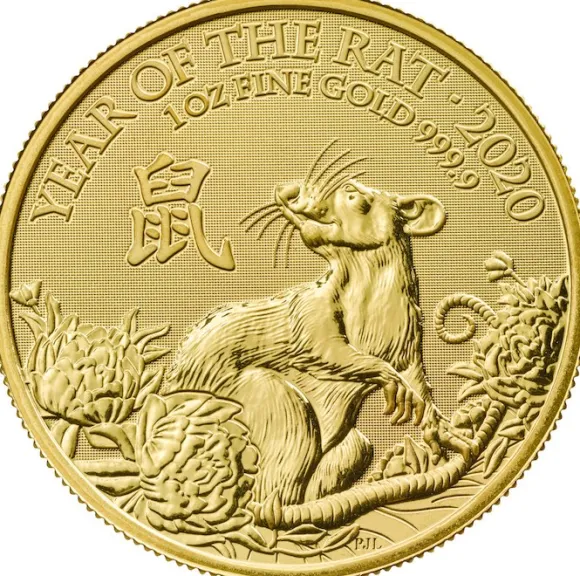 Lunar UK - Maus - 1 Unze Gold 2020