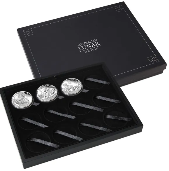Lunar 3 - 12 Year Collection - 4 x 2 Oz Silber Proof + Box + Zertifikat (Maus+Ochse+Tiger+Hase)*