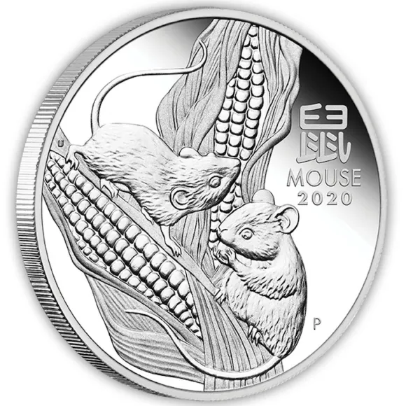 Lunar 3 - 12 Year Collection - 4 x 2 Oz Silber Proof + Box + Zertifikat (Maus+Ochse+Tiger+Hase)