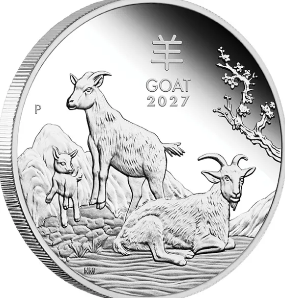 Lunar 3 Ziege 3-Coin Set Silber Proof +Box +COA