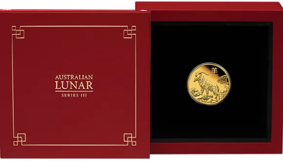 Lunar 3 Ziege 1/10 Oz Gold Proof 2027 +Box +COA