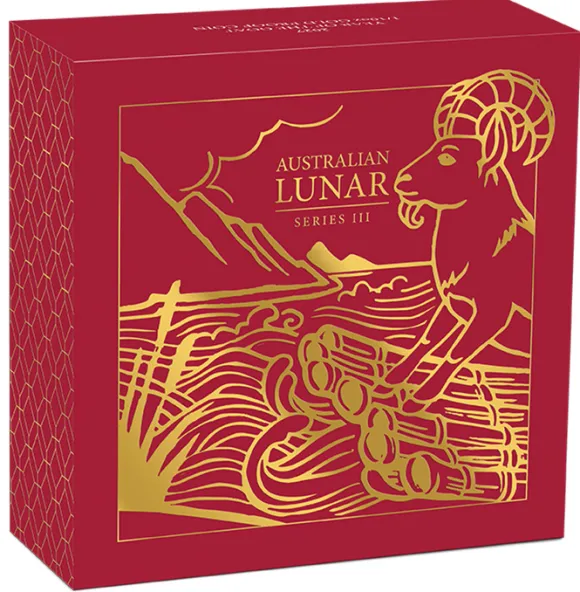 Lunar 3 Ziege 1/10 Oz Gold Proof 2027 +Box +COA