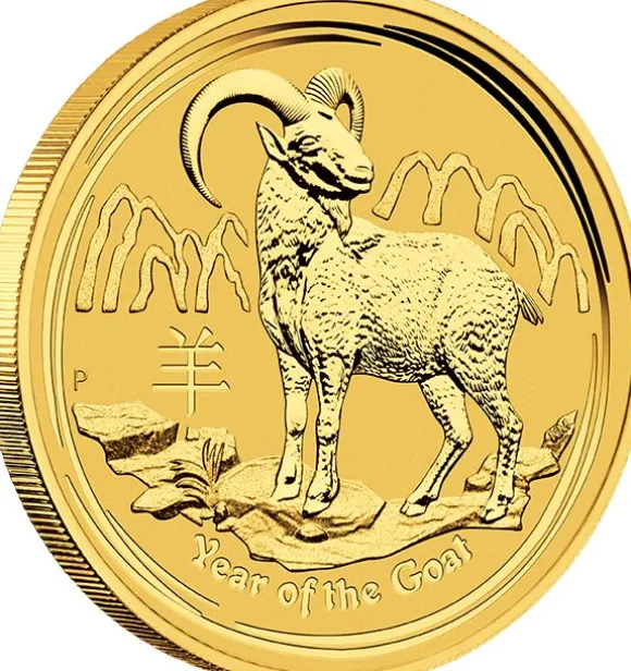 Lunar 2 - Ziege - 2 Unzen Gold 2015