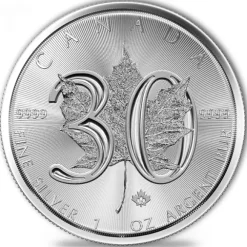 Maple Leaf - 30 Jahre Jubiläum - 1 Unze Silber 2018 *