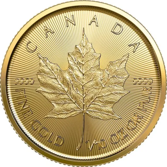 Maple Leaf 1/10 Unze Gold 2025