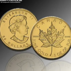 Maple Leaf 1 Unze Gold verschiedene Jahrgänge