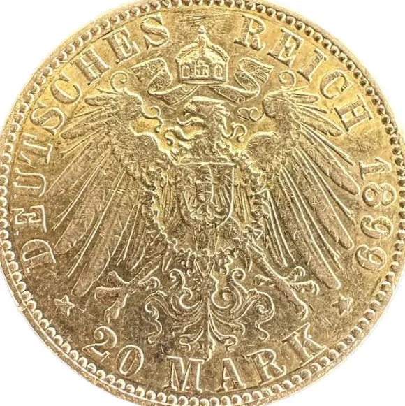 20 Mark Stadtwappen Hamburg Gold verschiedene Jahrgänge