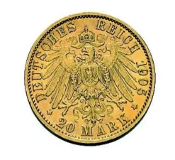 20 Mark Wilhelm II Preußen verschiedene Jahrgänge