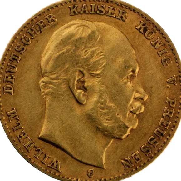 10 Mark Wilhelm I Preußen Gold verschiedene Jahrgänge