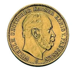20 Mark Wilhelm I Preußen verschiedene Jahrgägne