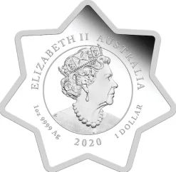 Merry Christmas - 1 Oz Silber - Proof Shaped Coin 2020 + Box *