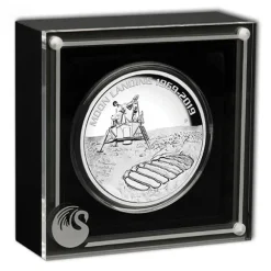Mondlandung 5 Oz Silber High Relief 2019 +Box +COA*