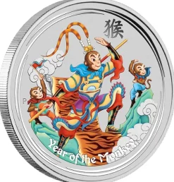 Monkey King 1 Oz Silber farbig 2016*