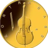 Musikinstrumente - Kontrabass - 50 Euro Gold 2018 +Box +COA