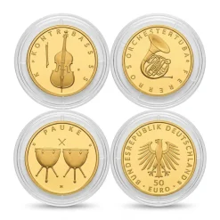 Musikinstrumente 1/4 Oz Gold 50 Euro verschiedene Jahrgänge ohne Box und Zertifikat