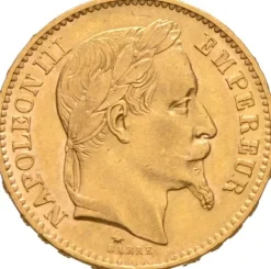 Napoleon III 20 Francs Goldmünze verschiedene Jahrgänge