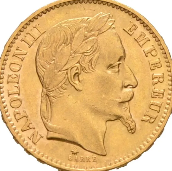 Napoleon III 20 Francs Goldmünze verschiedene Jahrgänge