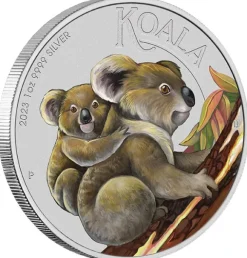 National Stamp & Coin Exhibition - Koala 1 Oz Silber farbig 2023*