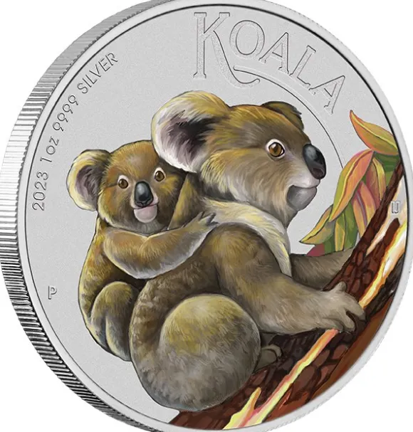 National Stamp & Coin Exhibition - Koala 1 Oz Silber farbig 2023*