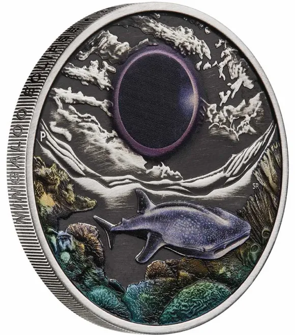 Ningaloo Eclipse - Sonnenfinsternis - 2 Oz Silber Antik + Box + COA