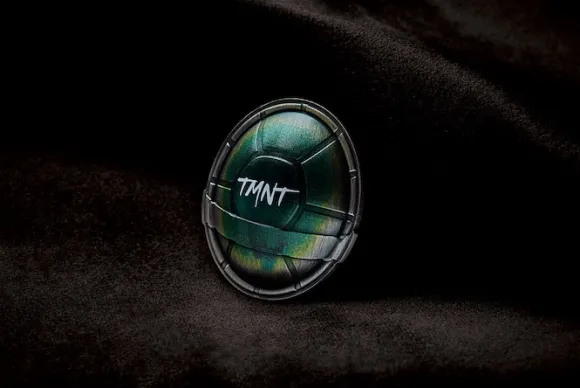 Ninja Turtles Domed Shell 1,5 Unzen Silber Antik+Box +COA