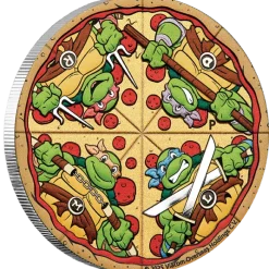 Ninja Turtles 2025 2 Oz Silber Proof Col. Pizza Coin