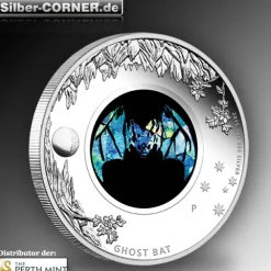 Opal Serie - Ghost Bat 1 Oz Silber Proof 2015 +Box*