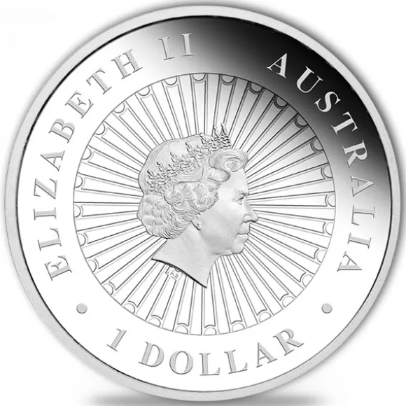 Opal Serie - Jahr des Hundes -1 Oz Silber 2018 *